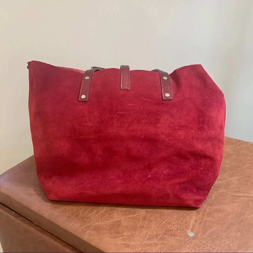 Tiffany & Co. Reversible Burgundy Suede/Leather